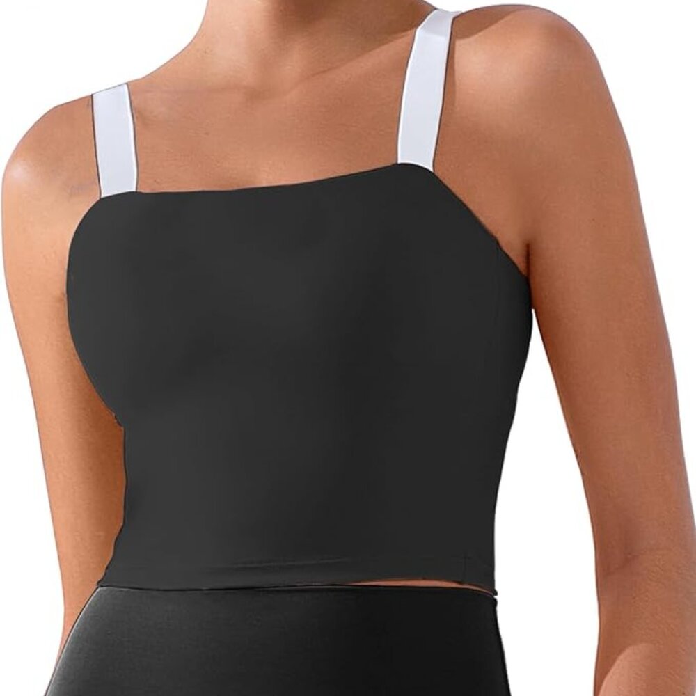 NEW! Longline High-Impact Lined Support Sports Athletic Bra with Removable Cups - Picture 6 of 15